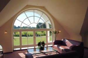 Противопожарный витраж в форме арки / серия FRM7266